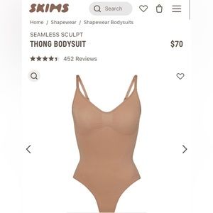SKIMS SEAMLESS SCULPT THONG BODYSUIT